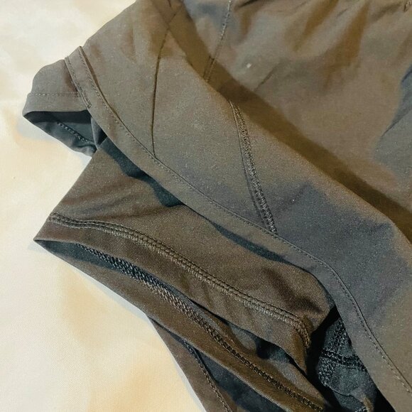 Black Athletic Running Shorts With spandex Liner Zippered Pocket - Picture 10 of 10